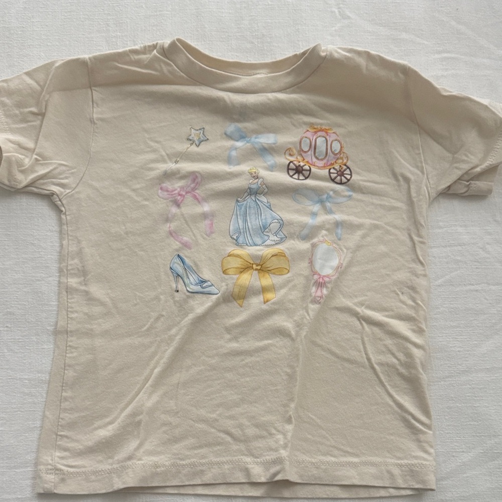 Kids Cream Princess Graphic T-Shirt